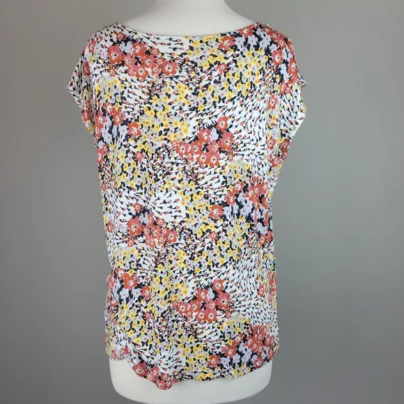 Loft Mixed Media Floral Top - Picture 3 of 5